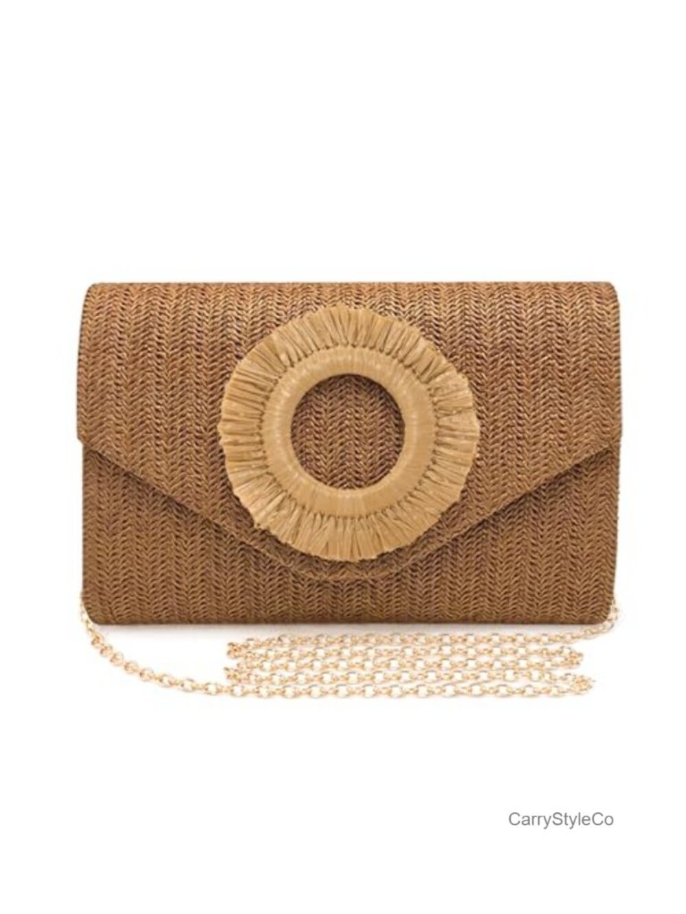 Woven Straw Clutch Purse for Women Crossbody Shoulder Bag Summer Beach Vacation